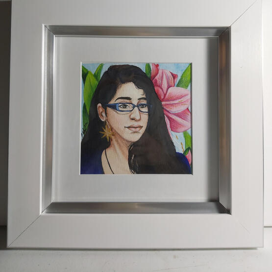 "Amarilis", 8"x8", Mixed-Media