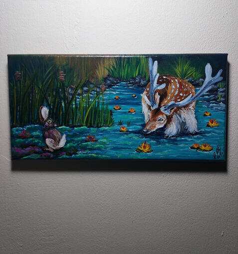 "One ounce of..." 12"x6", Acrylic on Canvas
